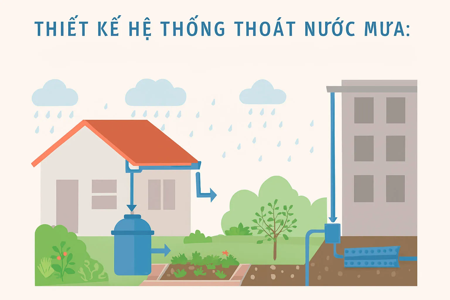 Thiết kế hệ thống thoát nước mưa