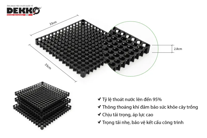 Vỉ nhựa thoát nước - Báo giá vỉ thoát nước DEKKO mới nhất