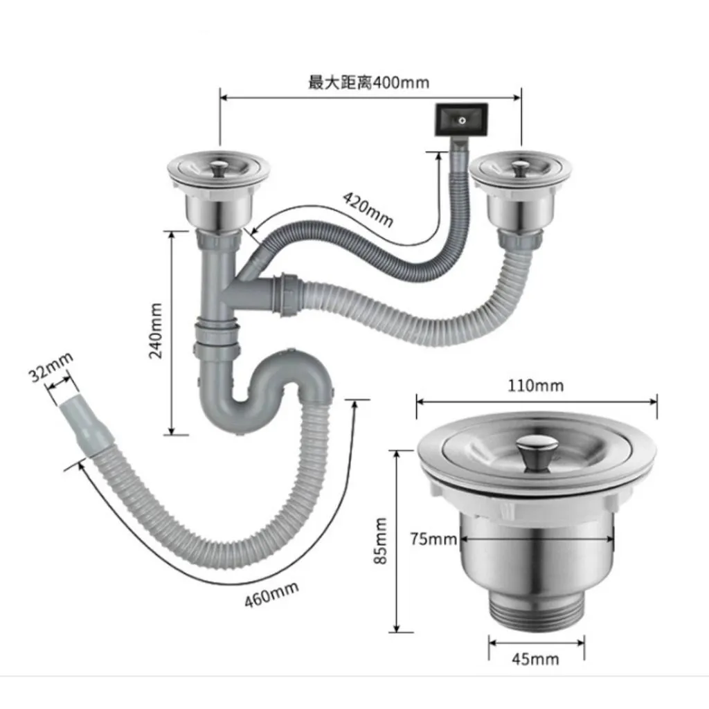 Kích thước ống thoát nước chậu rửa bát | Cách lắp đặt tại nhà
