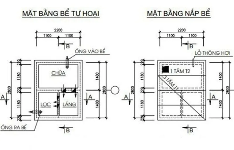 Vị trí các ống thông nên được đặt cách đều và so le
