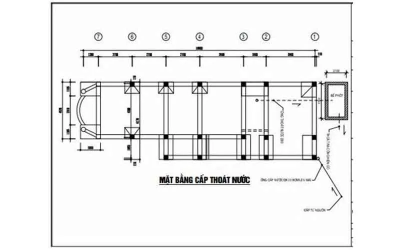 Mặt bằng cấp thoát nước cho nhà ở (Nguồn: sưu tầm)
