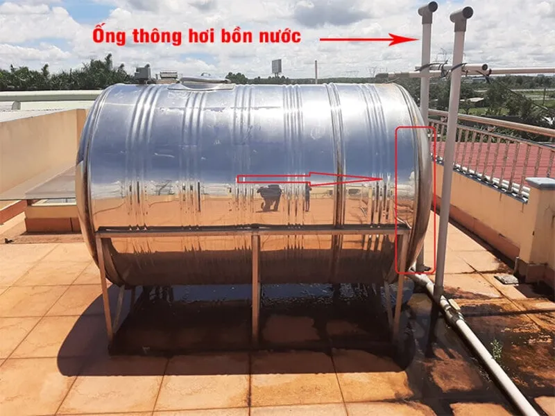 Ống thông hơi cho bồn nước vô cùng quan trọng trong hệ thống thoát khí cho bồn chứa nước