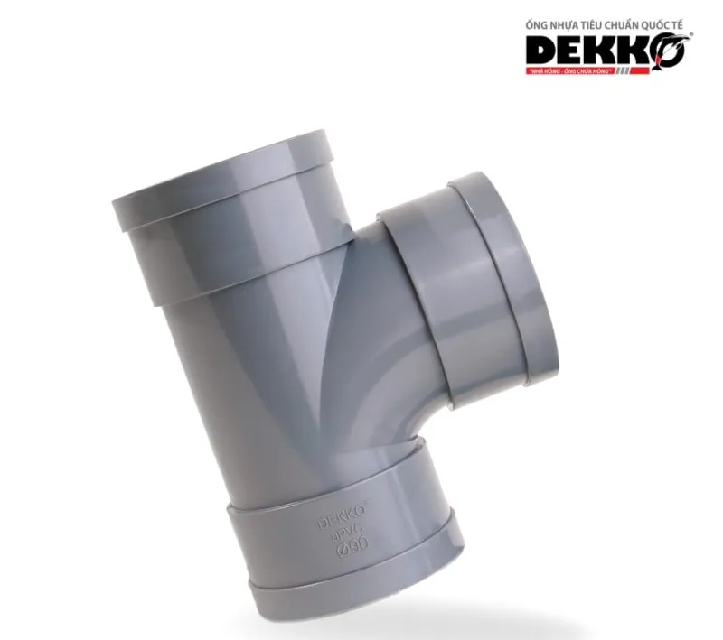 Tê cong 88 độ của DEKKO được làm từ nhựa uPVC
