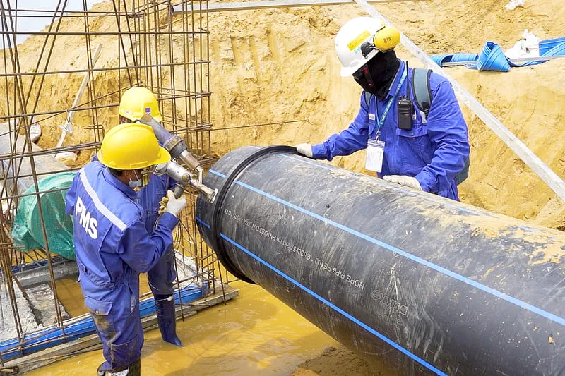 Ống nhựa HDPE sử dụng làm hệ thống cấp thoát nước.
