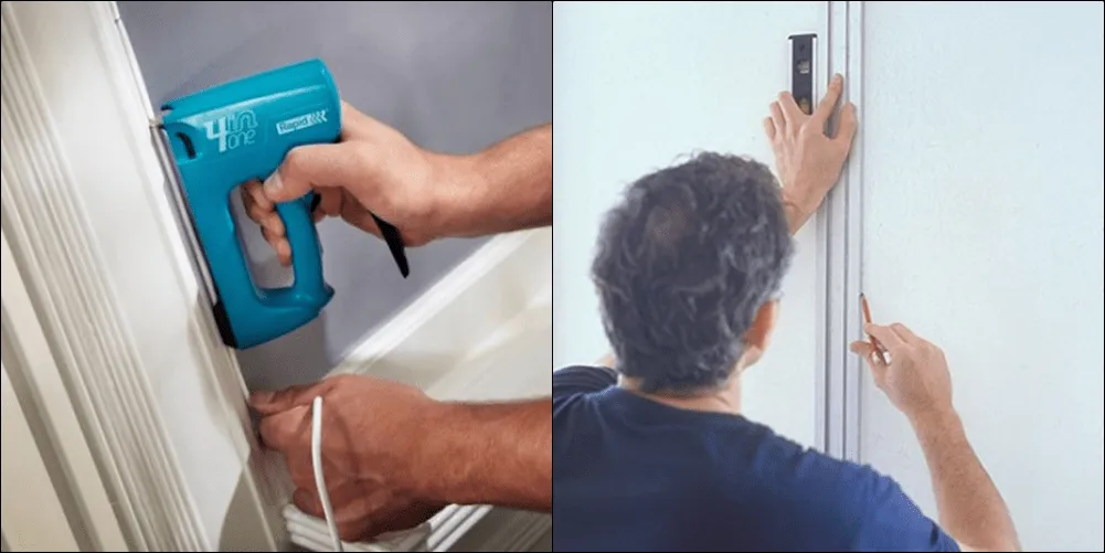 Giấu đường dây điện vào mép cửa, chân tường giúp đi dây điện nổi đẹp, gọn gàng (Nguồn: sưu tầm)
