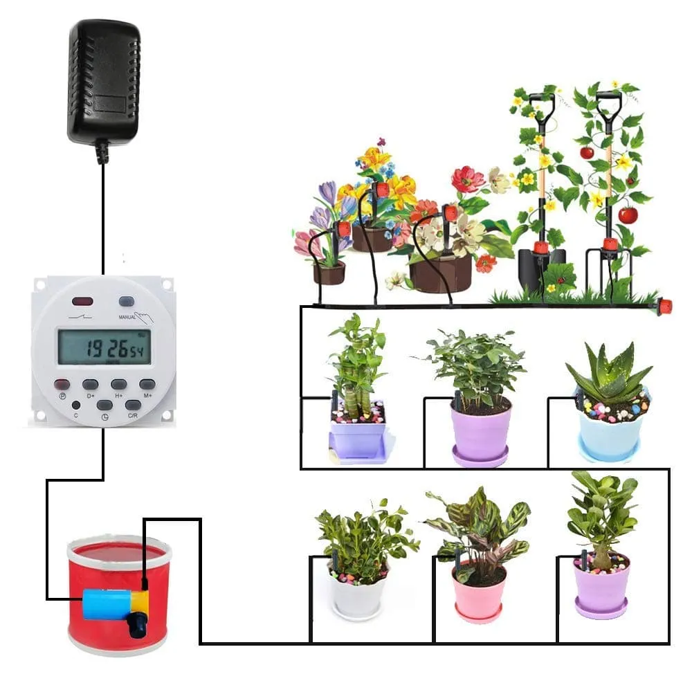 Hệ thống tưới nước nhỏ giọt phù hợp để tưới cây trong chậu (Nguồn: Sưu tầm)