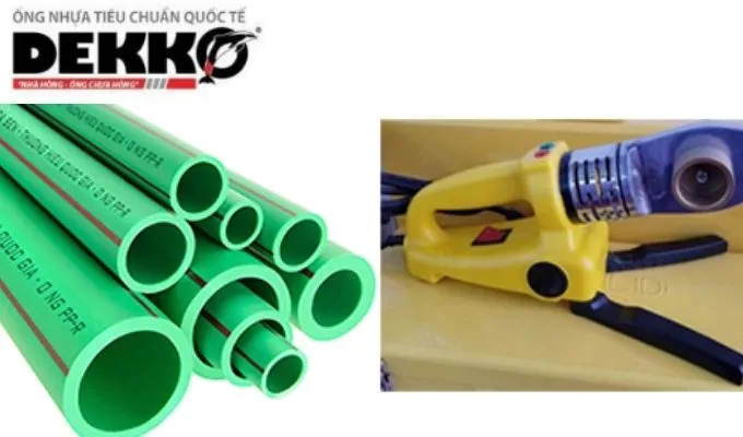 Máy hàn nhiệt ống PPR DEKKO được sử dụng để hàn cho ống và phụ kiện PPR