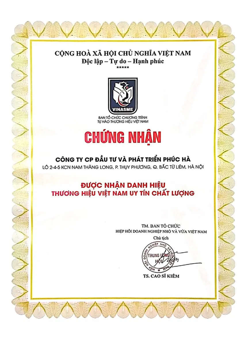 Thương hiệu Việt Nam uy tín chất lượng