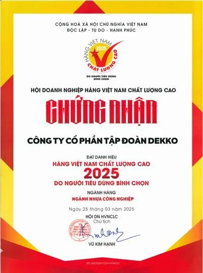 Chứng nhận Hàng Việt Nam chất lượng cao 2025